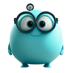 Turquoise Blob Character Vinyl Car Decal Sticker – Waterproof & UV-Resistant 8"