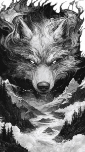 Giant Wolf-Hair Brush Vinyl Car Decal Sticker – Waterproof & UV-Resistant 8"