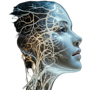 Nervous System Head Vinyl Car Decal Sticker – Waterproof & UV-Resistant 8"