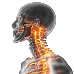 Neck Pain Illustration Vinyl Car Decal Sticker – Waterproof & UV-Resistant 8"