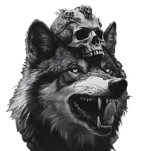 Snarling Wolf Headdress Vinyl Car Decal Sticker – Waterproof & UV-Resistant 8"