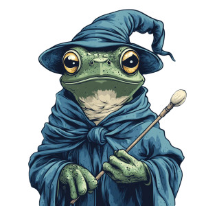 Wizard Frog Vinyl Car Decal Sticker – Waterproof & UV-Resistant 8" Wizard Frog Vinyl Car Decal Sticker – Waterproof & UV-Resistant 8"