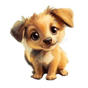 Cute Dog V4 Vinyl Car Decal Sticker – Waterproof & UV-Resistant 8"