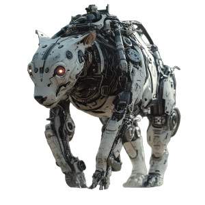 Cyborg Animal Soldier Vinyl Car Decal Sticker – Waterproof & UV-Resistant 8"