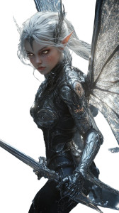 Fantasy Knight Fairy Vinyl Car Decal Sticker – Waterproof & UV-Resistant 8"