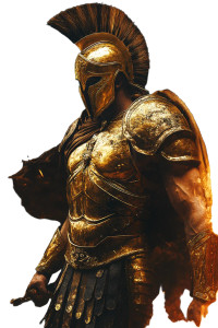 Golden Spartan Warrior V3 Vinyl Car Decal Sticker – Waterproof & UV-Resistant 8"