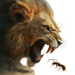 Ant-Lion Hybrid Vinyl Car Decal Sticker – Waterproof & UV-Resistant 8"