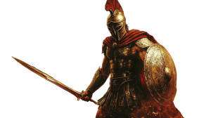 Greek Hoplite Warrior V4 Vinyl Car Decal Sticker – Waterproof & UV-Resistant 8"