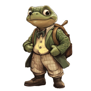 Old Turtle Character Vinyl Car Decal Sticker – Waterproof & UV-Resistant 8"