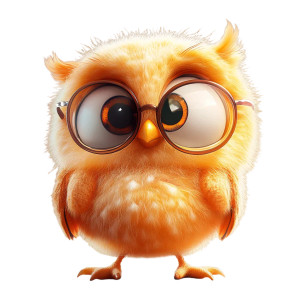 Cute Owl With Glasses Vinyl Car Decal Sticker – Waterproof & UV-Resistant 8"