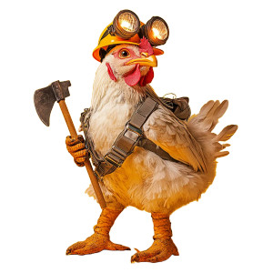 Kazakh Miner Chicken Vinyl Car Decal Sticker – Waterproof & UV-Resistant 8" Kazakh Miner Chicken Vinyl Car Decal Sticker – Waterproof & UV-Resistant 8"