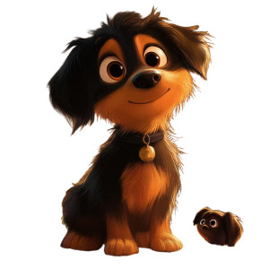 Pixar Style Puppies Vinyl Car Decal Sticker – Waterproof & UV-Resistant 8"