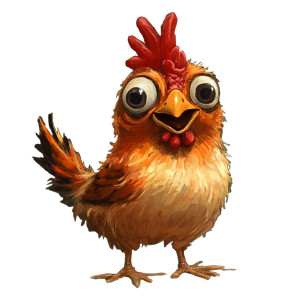 Goofy Chicken Vinyl Car Decal Sticker – Waterproof & UV-Resistant 8"