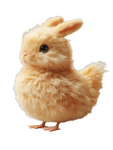 Rabbit-Chicken Plush Vinyl Car Decal Sticker – Waterproof & UV-Resistant 8"