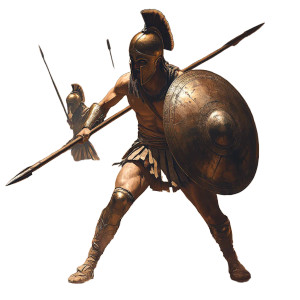 Greek Hoplite Soldier Vinyl Car Decal Sticker – Waterproof & UV-Resistant 8" Greek Hoplite Soldier Vinyl Car Decal Sticker – Waterproof & UV-Resistant 8"