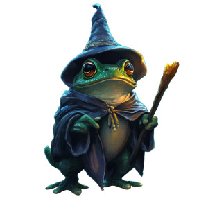 Cute Frog Mage Vinyl Car Decal Sticker – Waterproof & UV-Resistant 8"