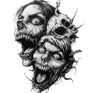 Horror Tattoo Designs Vinyl Car Decal Sticker – Waterproof & UV-Resistant 8" Horror Tattoo Designs Vinyl Car Decal Sticker – Waterproof & UV-Resistant 8"