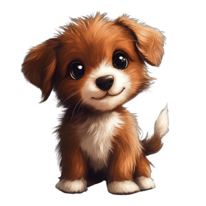 Spotted Fluffy Puppy Vinyl Car Decal Sticker – Waterproof & UV-Resistant 8"