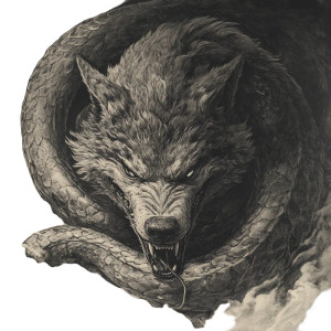 Wolf-Headed Serpent Vinyl Car Decal Sticker – Waterproof & UV-Resistant 8"