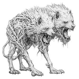 Alien Wolf-Lion Creature Vinyl Car Decal Sticker – Waterproof & UV-Resistant 8"