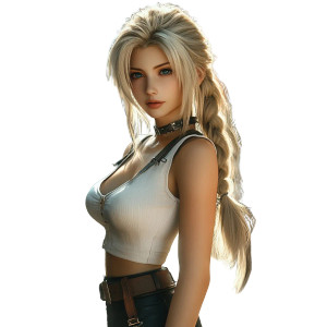 Fantasy Blonde Heroine Vinyl Car Decal Sticker – Waterproof & UV-Resistant 8"