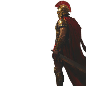 Heroic Hoplite Warrior Vinyl Car Decal Sticker – Waterproof & UV-Resistant 8"