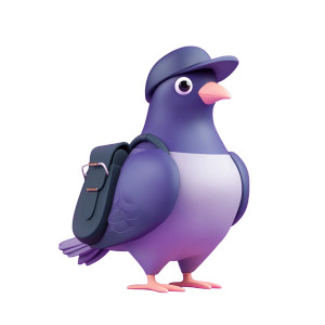 Purple Postman Pigeon Vinyl Car Decal Sticker – Waterproof & UV-Resistant 8" Purple Postman Pigeon Vinyl Car Decal Sticker – Waterproof & UV-Resistant 8"