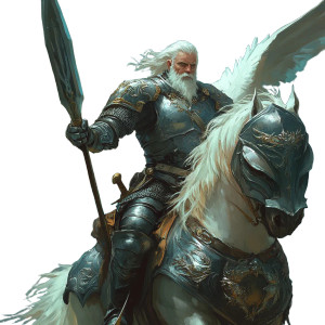 Aasimar Paladin Rider V2 Vinyl Car Decal Sticker – Waterproof & UV-Resistant 8"