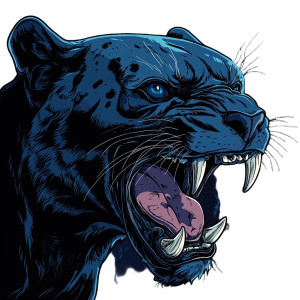 Dark Panther Mascot Vinyl Car Decal Sticker – Waterproof & UV-Resistant 8"