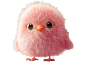 Fluffy Smiling Bird Vinyl Car Decal Sticker – Waterproof & UV-Resistant 8"