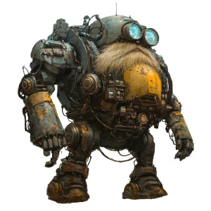 Robot Dwarf Vinyl Car Decal Sticker – Waterproof & UV-Resistant 8"