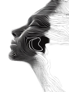 Distorted Beauty Vinyl Car Decal Sticker – Waterproof & UV-Resistant 8"