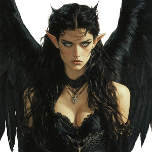 Dark Fantasy Elf V2 Vinyl Car Decal Sticker – Waterproof & UV-Resistant 8"