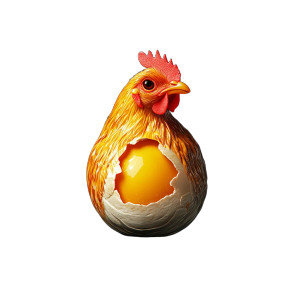 Chicken Egg Vinyl Car Decal Sticker – Waterproof & UV-Resistant 8"
