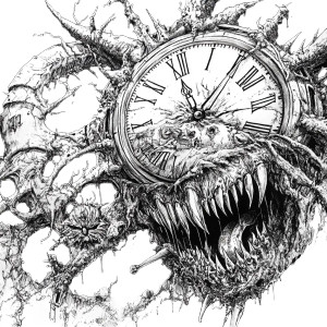 Morphing Clock Creature Vinyl Car Decal Sticker – Waterproof & UV-Resistant 8" Morphing Clock Creature Vinyl Car Decal Sticker – Waterproof & UV-Resistant 8"