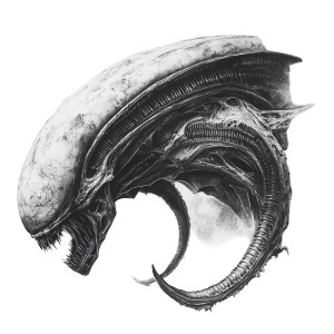 Alien Pencil Drawing Vinyl Car Decal Sticker – Waterproof & UV-Resistant 8"