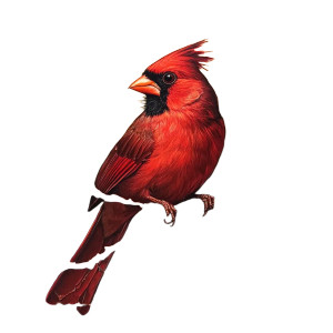 American Cardinal Vinyl Car Decal Sticker – Waterproof & UV-Resistant 