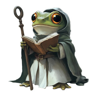 Mystic Frog Cleric Vinyl Car Decal Sticker – Waterproof & UV-Resistant 8"