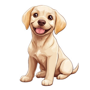 Cute Labrador Vinyl Car Decal Sticker – Waterproof & UV-Resistant 8"