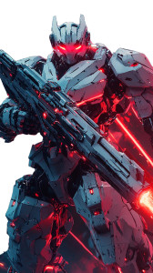 Robotic Warrior Vinyl Car Decal Sticker – Waterproof & UV-Resistant 8"