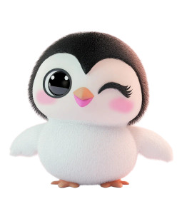 Cute Penguin Avatar Vinyl Car Decal Sticker – Waterproof & UV-Resistant 8"