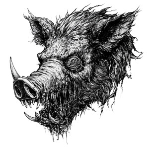 Corrupted Boar Vinyl Car Decal Sticker – Waterproof & UV-Resistant 8"