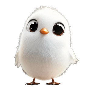 Cute White Birds Vinyl Car Decal Sticker – Waterproof & UV-Resistant 8"