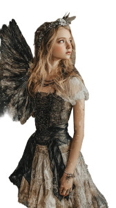 Girl With Da Vinci Wings Vinyl Car Decal Sticker – Waterproof & UV-Resistant 8"