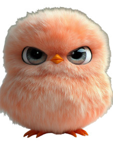 Angry Persimmon Plush Vinyl Car Decal Sticker – Waterproof & UV-Resistant 8"