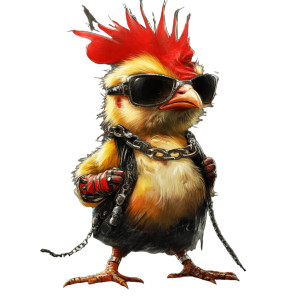 Punk Chick Vinyl Car Decal Sticker – Waterproof & UV-Resistant 8"