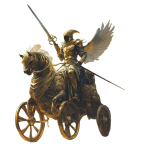 Arcana Tarot Chariot Vinyl Car Decal Sticker – Waterproof & UV-Resistant 8"