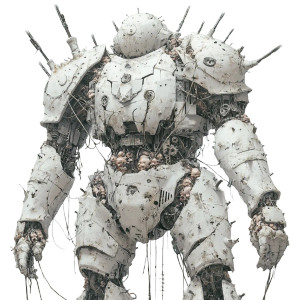 Armored Mechanical Giant Vinyl Car Decal Sticker – Waterproof & UV-Resistant 8"