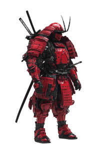 Red Zaku Samurai Vinyl Car Decal Sticker – Waterproof & UV-Resistant 8"