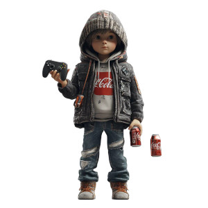 Gaming Boy Vinyl Car Decal Sticker – Waterproof & UV-Resistant 8"